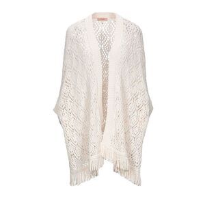 NWT Twinset Milano Crochet Fringe Cardigan Antique White Size S